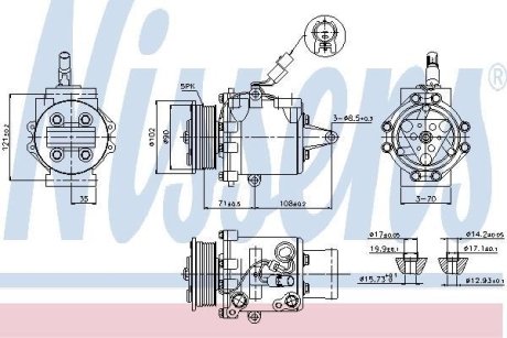 Компрессор кондиционера NISSENS 89591