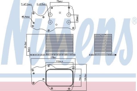 Радиатор масляный NISSENS 90906