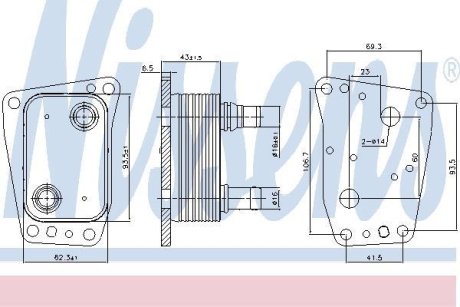 Радіатор масляний NISSENS 90967
