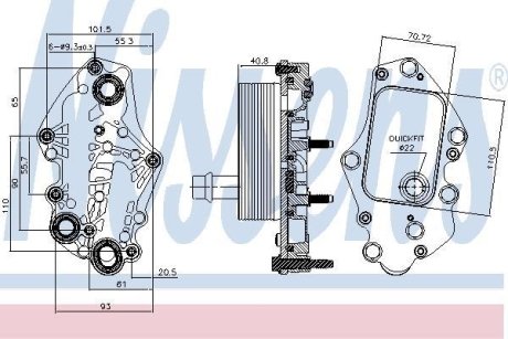 Радіатор масляний NISSENS 90982