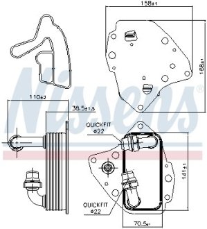 Масляный радиатор NISSENS 90996