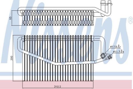 DB Випарник W203, W463 02- NISSENS 92245