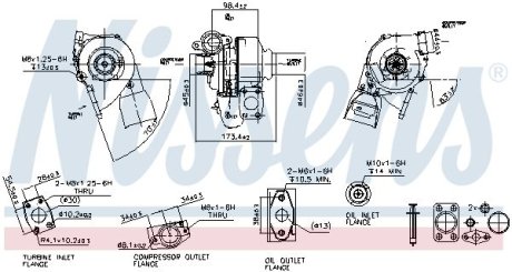 Турбіна FORD/PSA 1.6 HDI DV6AUTED4 4/2008 -> (вир-во) NISSENS 93037