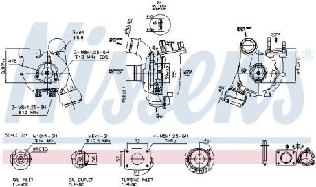 Турбіна VOLKSWAGEN LT (2D) (96-) 2.5 TDi (вир-во) NISSENS 93053 (фото 1)