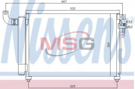 Радіатор кондиціонера NISSENS 940003