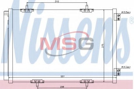 Конденсер кондиционера NISSENS 940055