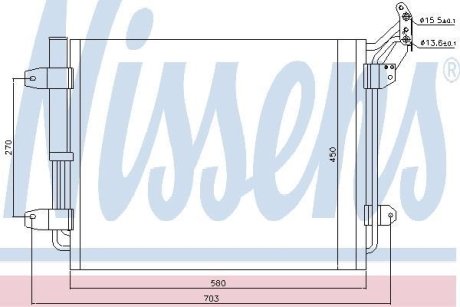 Радиатор кондиционера NISSENS 940138