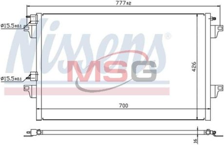 Радиатор кондиционера NISSENS 940153