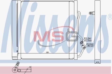 Конденсер кондиционера NISSENS 940192