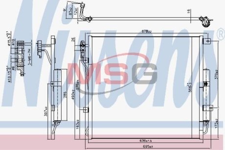 Конденсер кондиционера NISSENS 940407