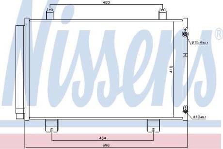 Конденсер кондиціонера NISSENS 940434