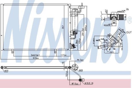 FORD Радіатор кондиціонера (конденсатор) з осушувачем B-Max, Fiesta VI, Transit Courier 14- NISSENS 940531