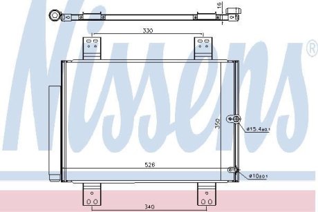 DAIHATSU Радіатор кондиціонера (конденсатор) з осушувачем Terios 05- NISSENS 940560