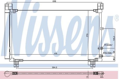 Радіатор кондиціонера NISSENS 940572