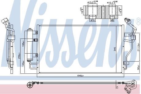 Радіатор кондиціонера NISSENS 940583