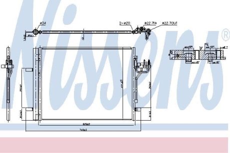 Радіатор кондиціонера NISSENS 940586