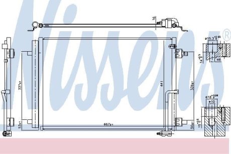 Радіатор кондиціонера First Fit NISSENS 941050