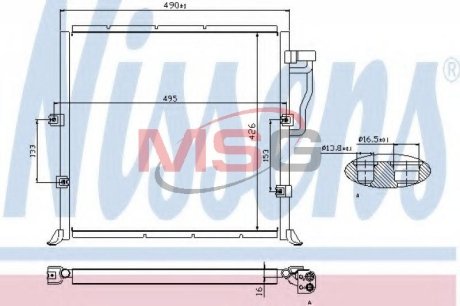 Радиатор кондиционера NISSENS 94157