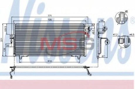 Радиатор кондиционера NISSENS 94299