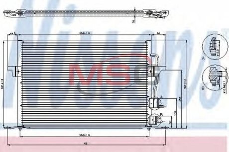 Радіатор кондиціонера NISSENS 94308