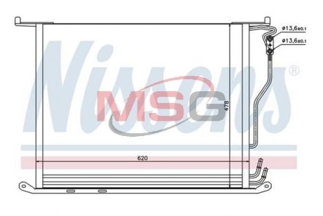 Радиатор кондиционера NISSENS 94380