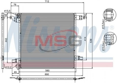 Радіатор кондиціонера NISSENS 94568