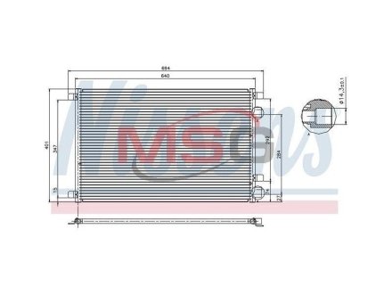 Радіатор кондиціонера NISSENS 94626