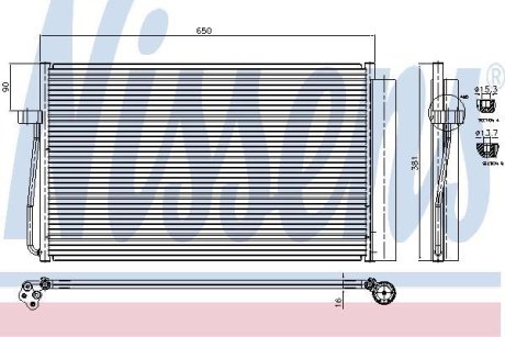 Радіатор кондиціонера First Fit NISSENS 94747