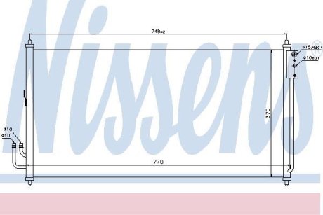 Радіатор кондиціонера NISSENS 94907