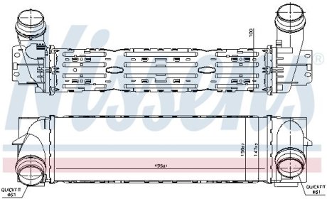 Радіатор інтеркулера NISSENS 961244