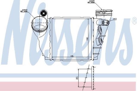 VW Інтеркулер GOLF IV 1.9 00-, SKODA, AUDI, SEAT NISSENS 96487