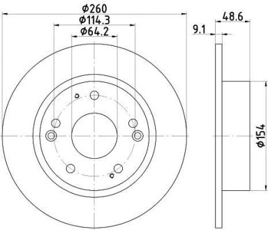 ДИСК ГАЛЬМIВНИЙ ЗАДНIЙ Honda Accord 2.0 2.4 (06-) NISSHINBO ND8026K