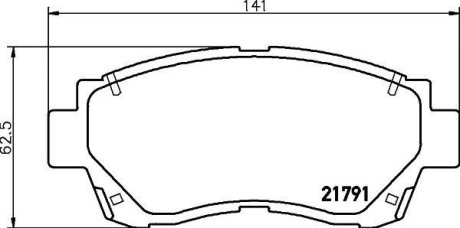 Колодки гальмівні дискові передні Toyota Camry/Lexus ES 2.2, 3.0 (96-01) NISSHINBO NP1006 (фото 1)