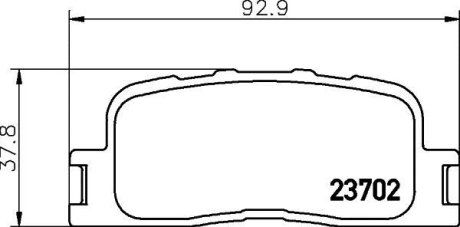 Колодки гальмівні дискові задні Camry 2.0, 2.4 (01-06) NISSHINBO NP1030