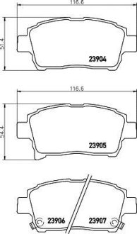 Колодки гальмівні дискові передні Toyota Corolla 1.5, 1.8 (02-07),Yaris 1.0, 1.3, 1.5, 1.8 (99-05) NISSHINBO NP1054