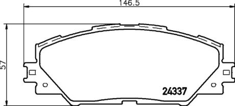 Колодки гальмівні дискові передні Strong Ceramic Toyota RAV-4 2.0, 2.2, 2.4 (05-) NISSHINBO NP1058SC