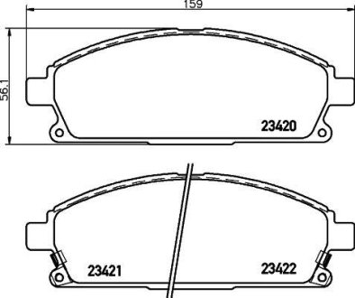 Колодки гальмівні дискові передні Nissan X-Trail 2.0, 2.5 (03-) NISSHINBO NP2009