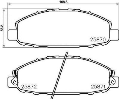 Колодки гальмівні дискові передні Nissan Caravan 2.4, 3.0 (01-) NISSHINBO NP2042