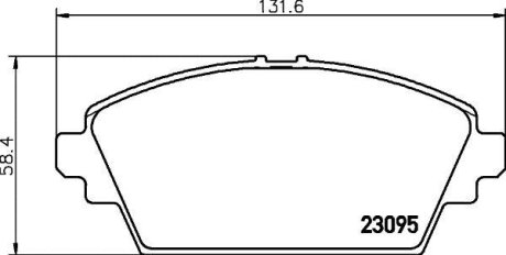 Колодки гальмівні дискові передні Nissan Primera 1.6, 1.8, 2.0 (02-) NISSHINBO NP2054 (фото 1)