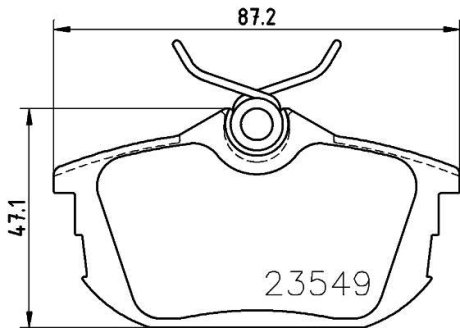 Колодки гальмівні дискові задні Mitsubishi Carisma, Colt VI 1.6, 1.8 (00-09) NISSHINBO NP3025 (фото 1)