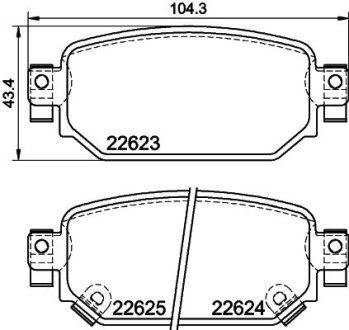 Колодки гальмівні дискові задні Mazda 3 (13-), CX-3 (15-) NISSHINBO NP5072