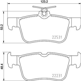 Колодки тормозные дисковые задние Ford Kuga (12-)/Mondeo (14-)/Ford Edge (15-) NISSHINBO NP5081