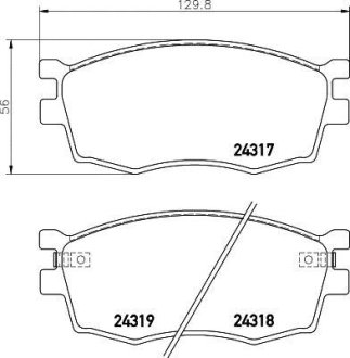 Колодки гальмівні дискові передні Hyundai Accent/Kia Rio 1.4, 1.6 (05-10) NISSHINBO NP6008