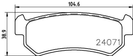 Колодки тормозные дисковые задние Daewoo Nubira/Chevrolet Lachetti 1.6, 1.8 (03-) NISSHINBO NP6045