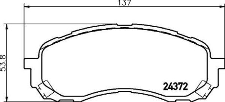 Колодки гальмівні дискові передні Subaru Impreza, Forester, Lagacy 1.6, 2.0 (02-) NISSHINBO NP7007