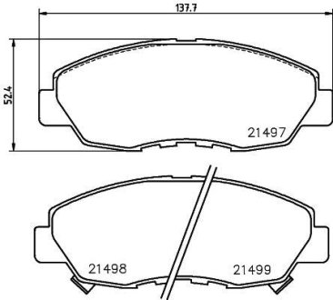 Колодки гальмівні дискові передні Honda Civic VIII 1.7 (05-) NISSHINBO NP8000