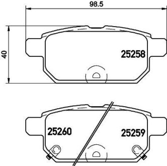 Колодки гальмівні дискові задні Suzuki Swift 1.2, SX-4 1.6 (10-) NISSHINBO NP9016