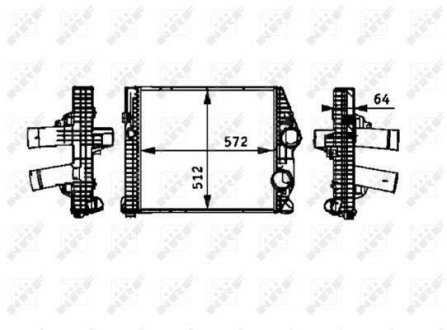 Радіатор інтеркулера MB Atego 98- NRF 30211