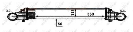 Радиатор интеркулера MB E-class (W211) 1.8-3.2D M271/OM642/OM647 02-09 NRF 30502