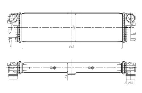 Радиатор интеркулера MB Vito (W447) 14- NRF 309037